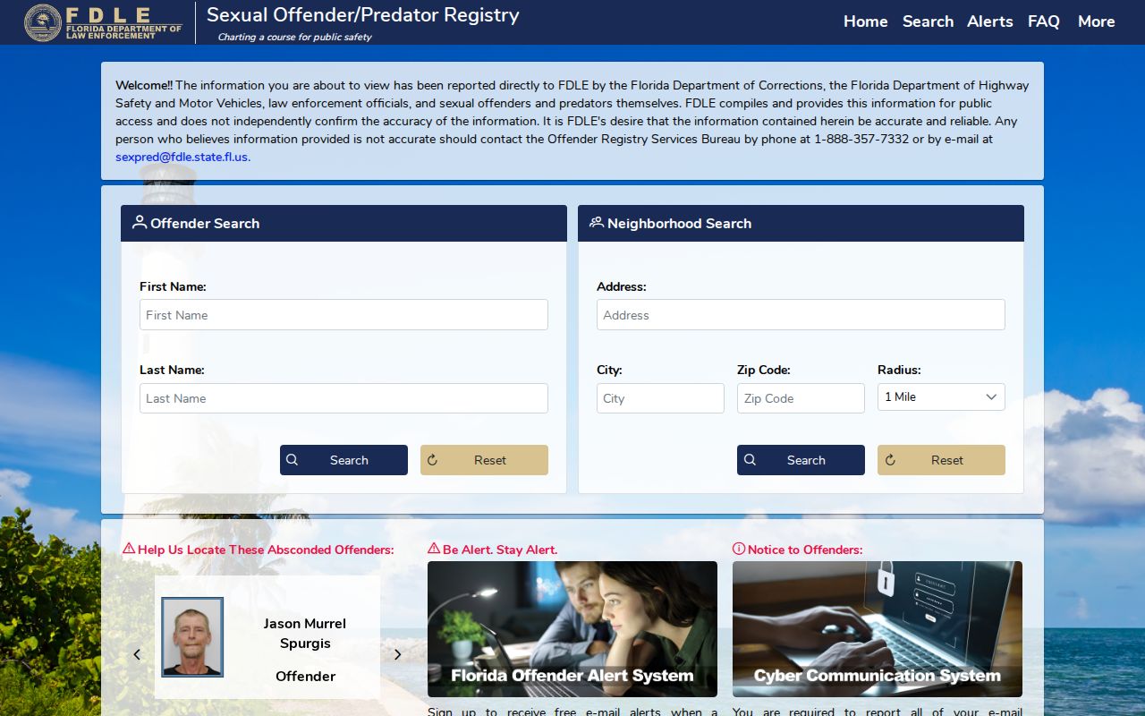Port St. Lucie residents directory FDLE registry search